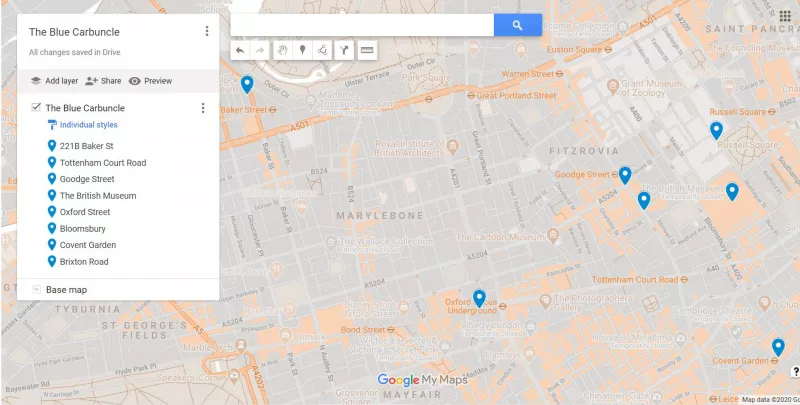 Sherlock Google map